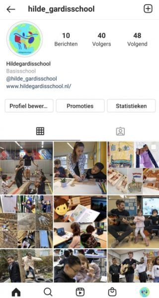 De Hildegardisschool op Instagram en Facebook