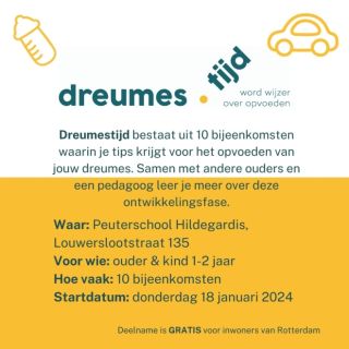 Dreumestijd vanaf 18 januari- locatie Hildegardis kinderopvang Louwerslootstraat